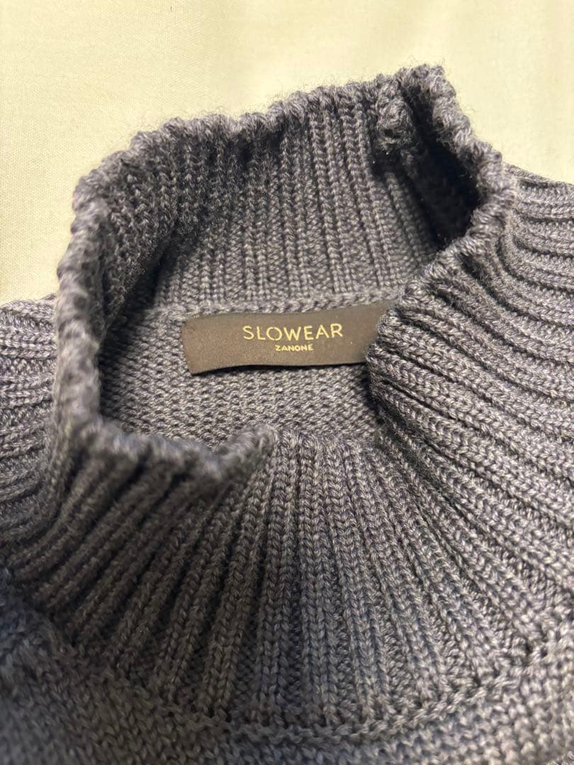 【着用１回のみ】ZANONE 5ゲージ モックネック25AW 44 定価6.8万