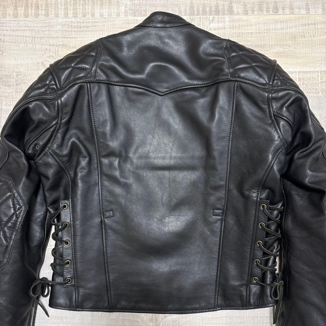 カドヤ★ K'S レザー★牛革★シングルライダース★ジャケット【メンズサイズL】
