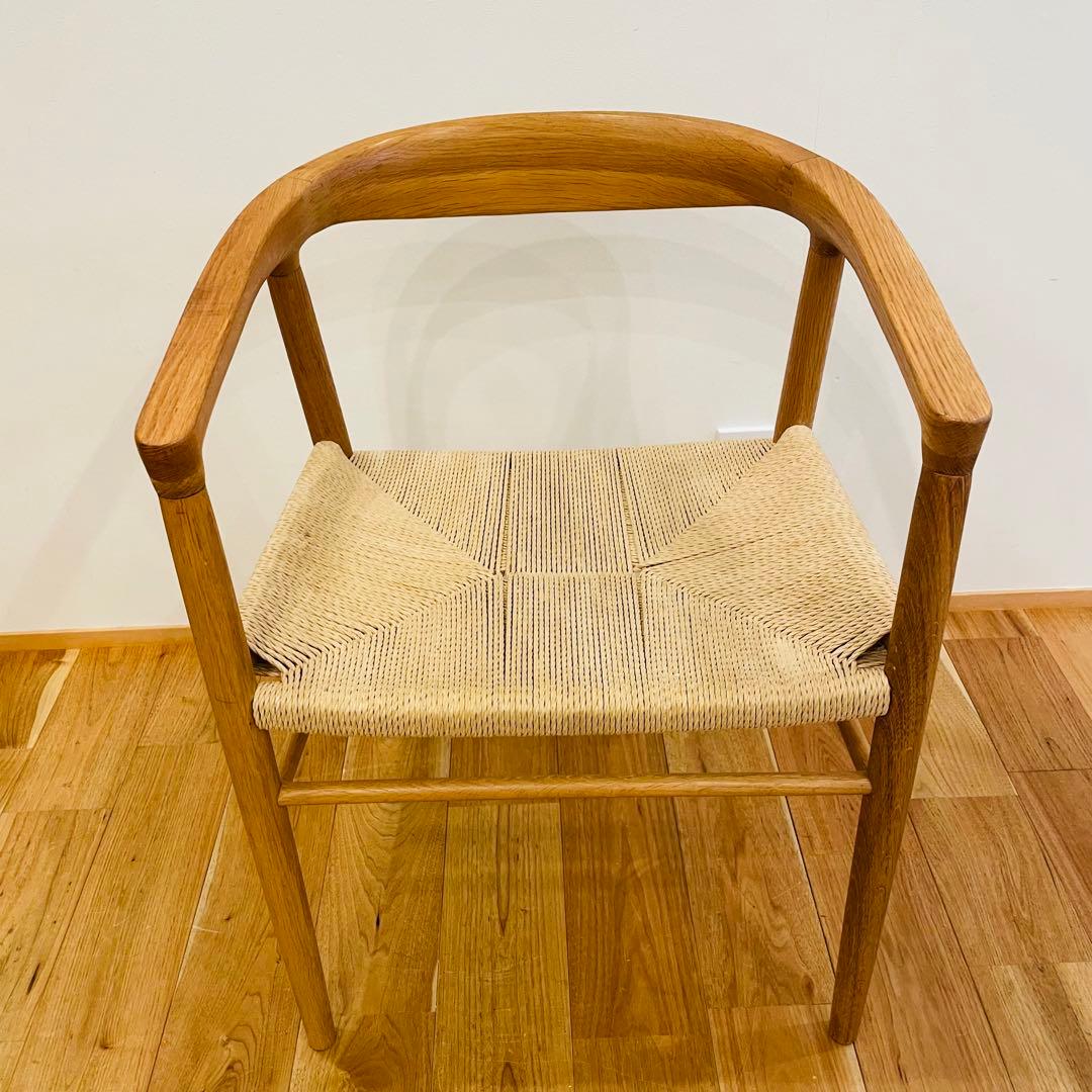 無印良品 オーク材 ペーパーコード アームチェア ダイニングチェア