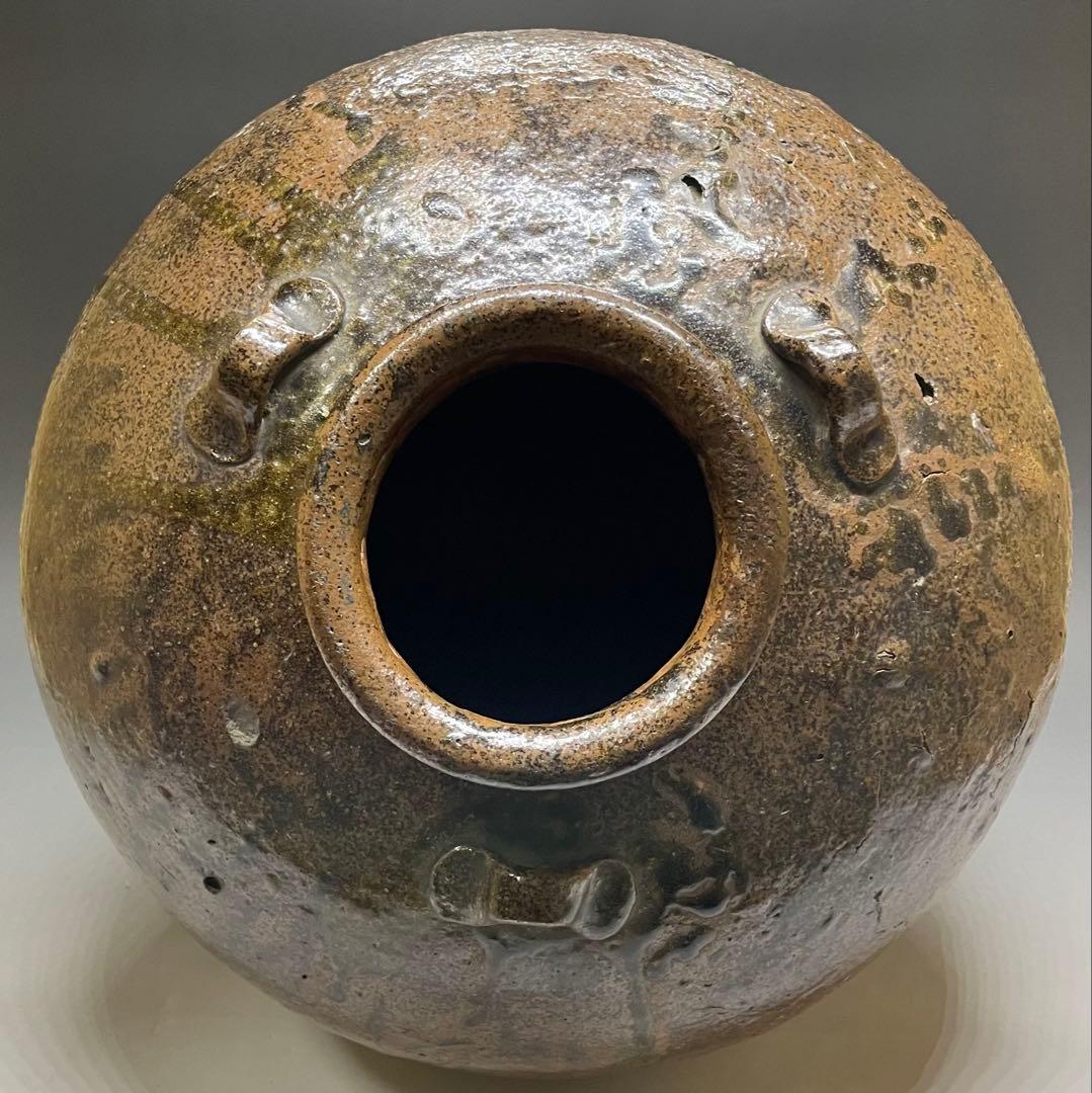 古丹波　三耳壺　大壺　35cm p5633