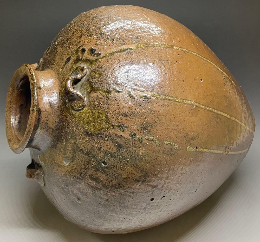 古丹波　三耳壺　大壺　35cm p5633