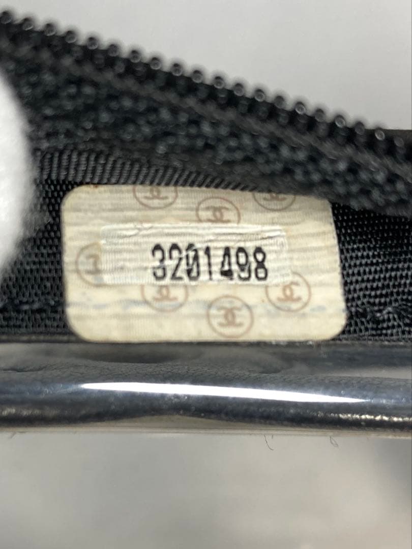 良品　シャネル　ココマーク　クリア　ビニール　クラッチバッグ　ポーチ　ブラック