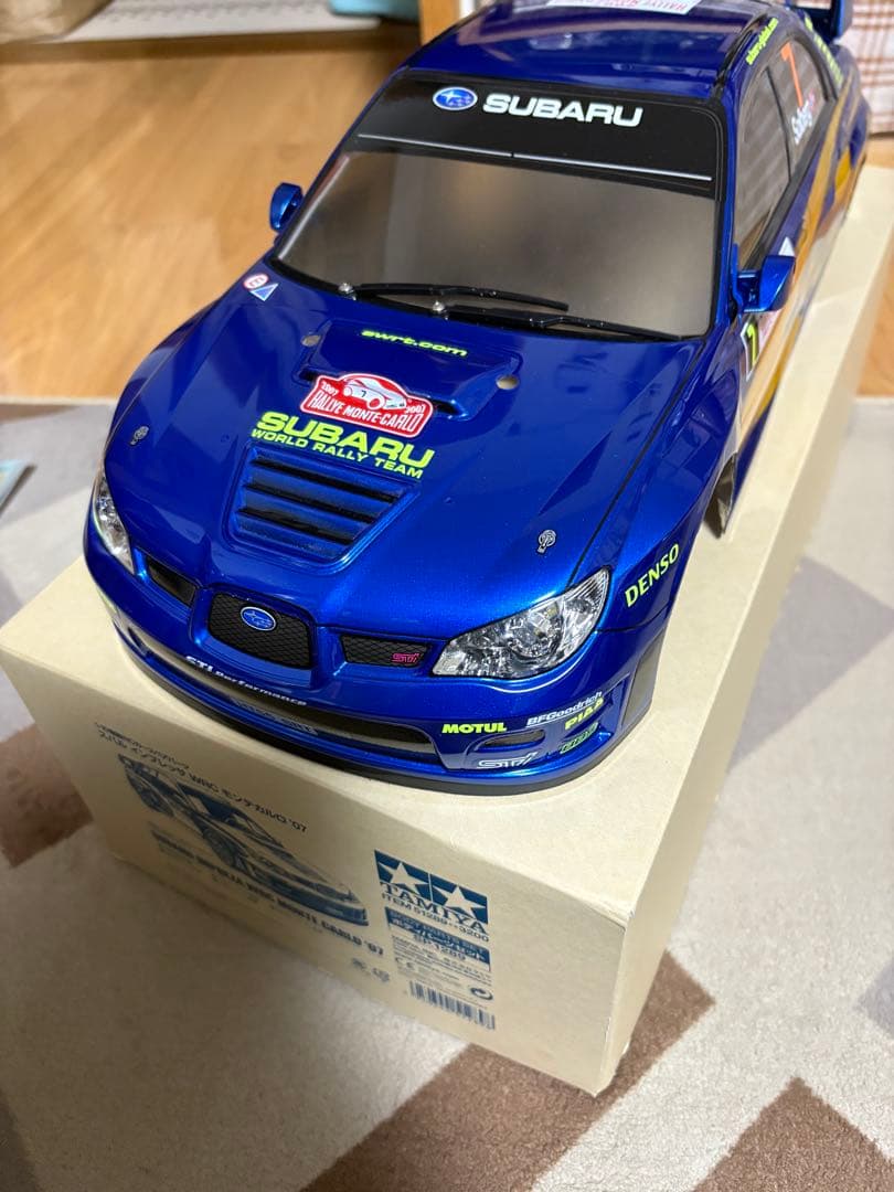 SUBARU WRX STI 1/10スケール 塗装済みボディ　TT-02 箱付