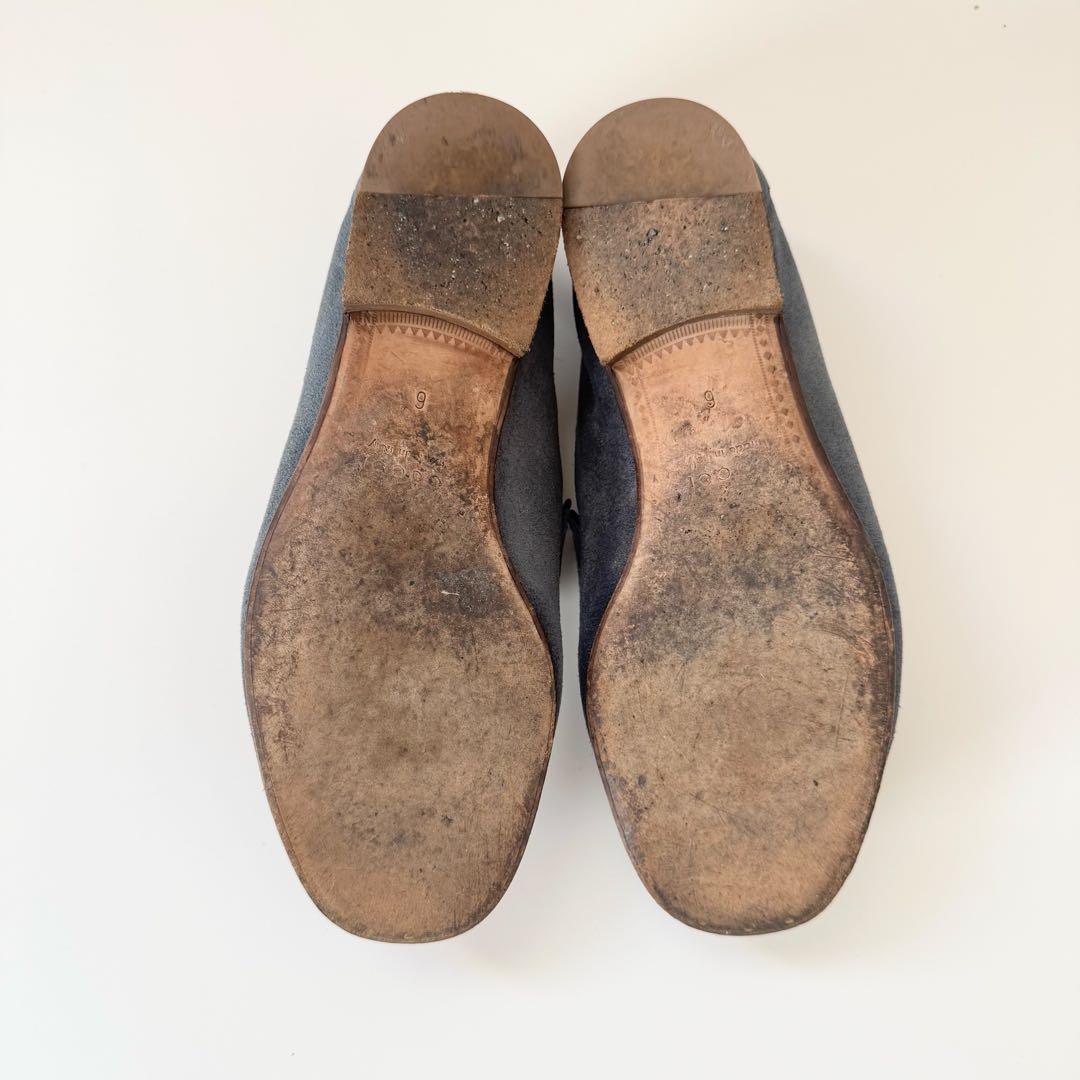 美品　GUCCI ホースビットローファー　スエード　モカシン　グレー　OLD