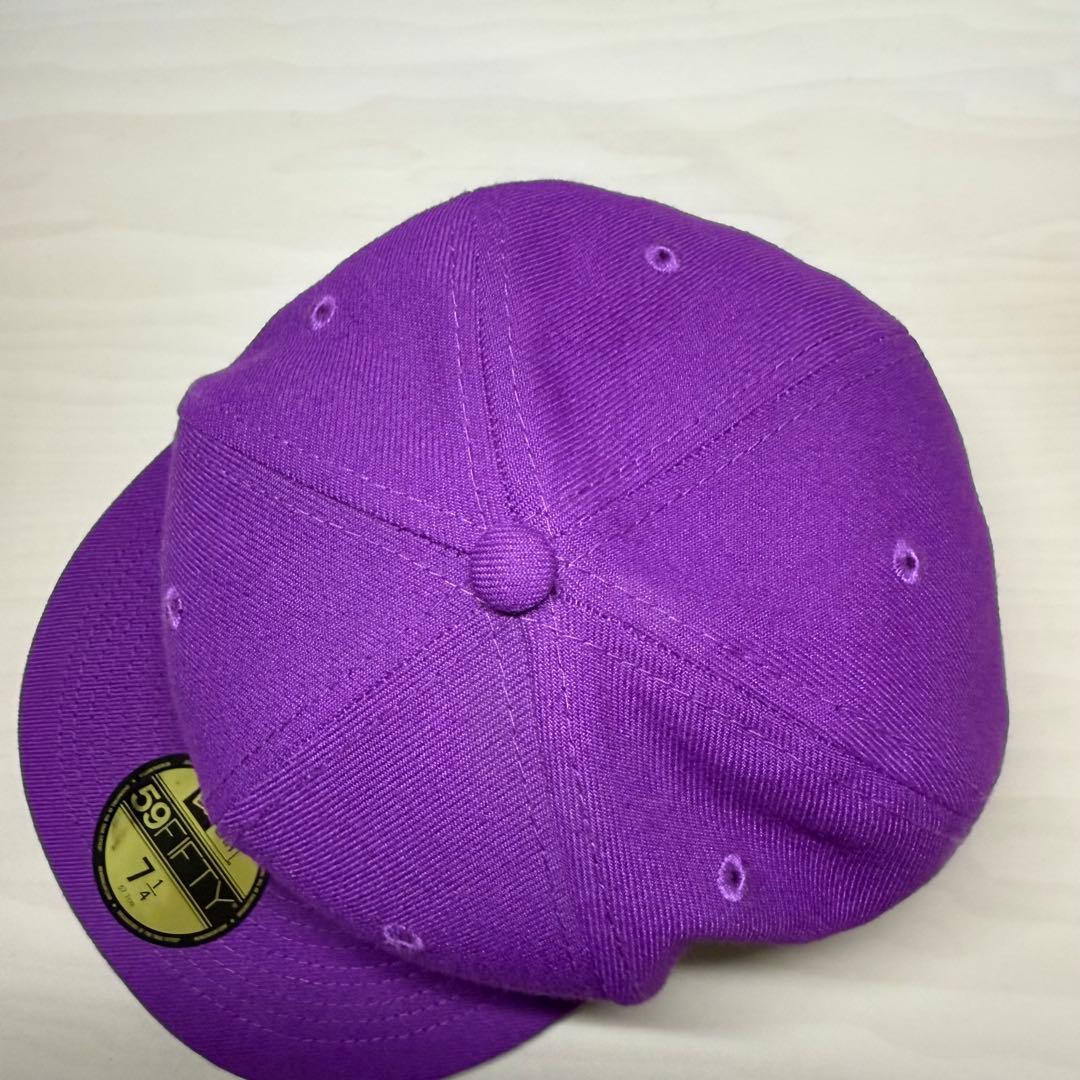 Supreme 59FIFTY 紫色 キャップ 7 1/4 未使用シュプリューム