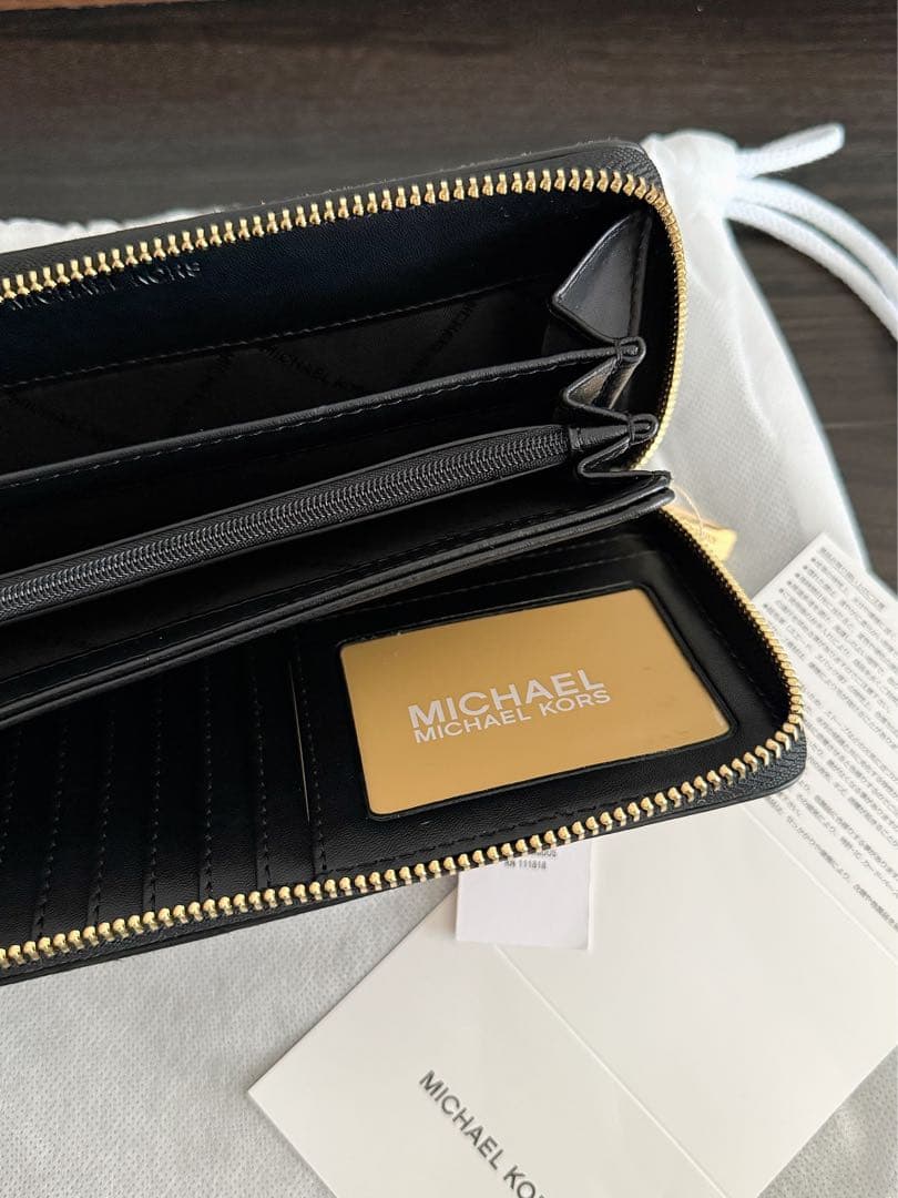 【新品】マイケルコース/長財布/豹柄/レオパード/ハラコ素材