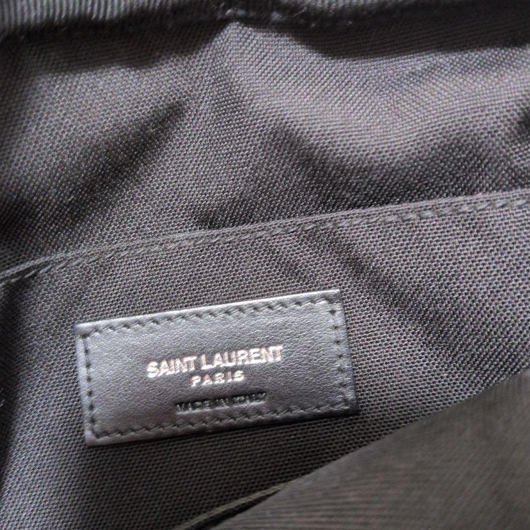 サンローランパリ ショルダーバッグ リビングトン ブラック キャンバス