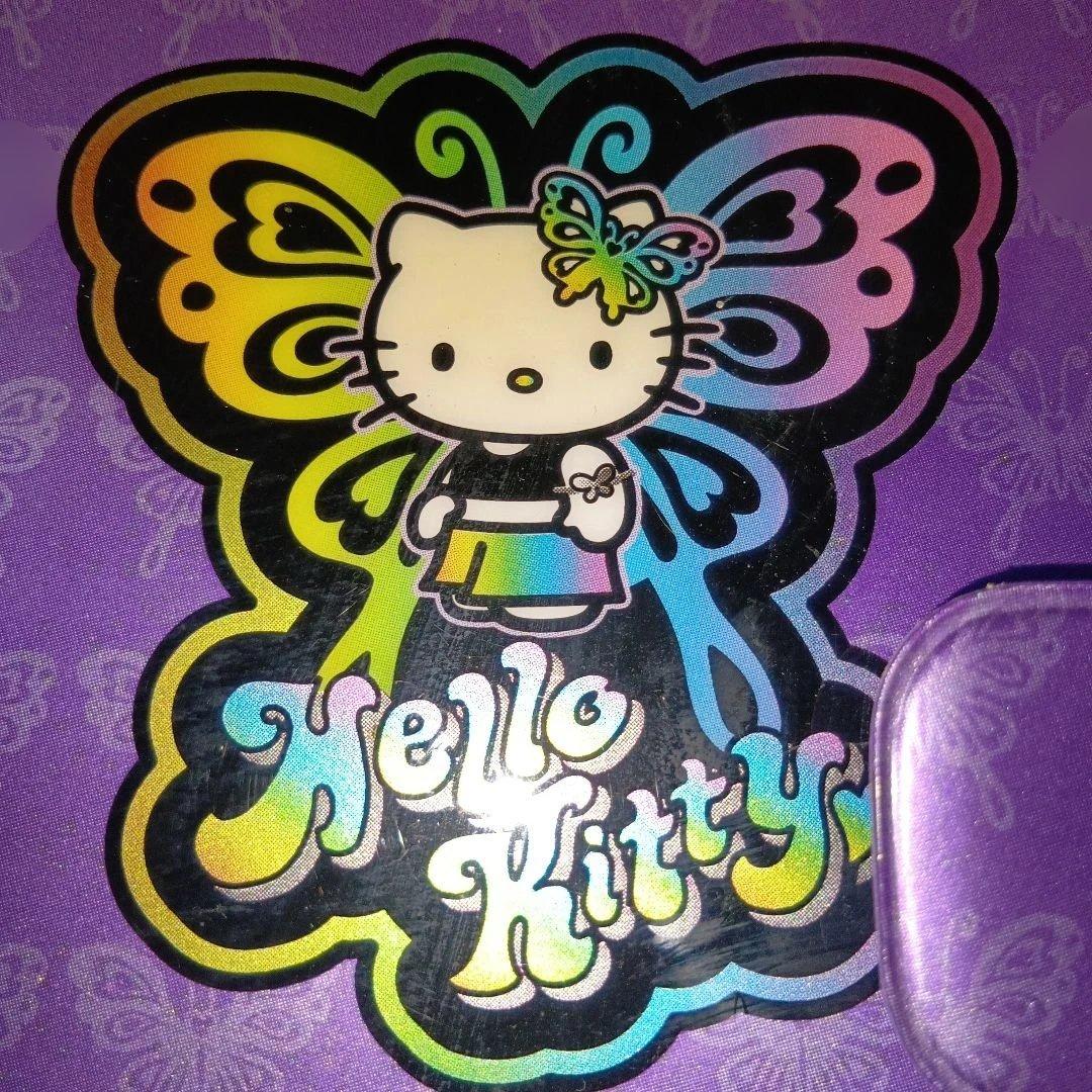 ハローキティ海外限定パープルバタフライ バインダー2001年6穴激レアシール帳