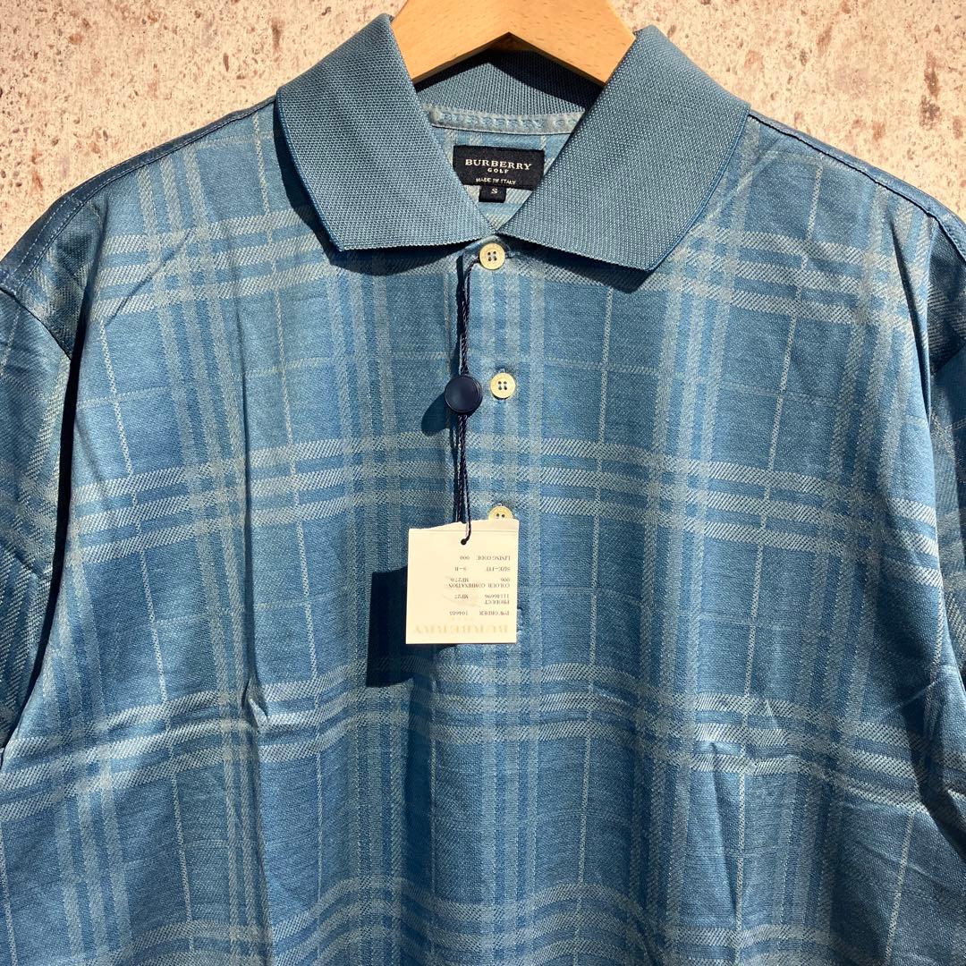 新品　イタリア製　BURBERRY GOLF チェック柄ポロシャツ　バーバリー