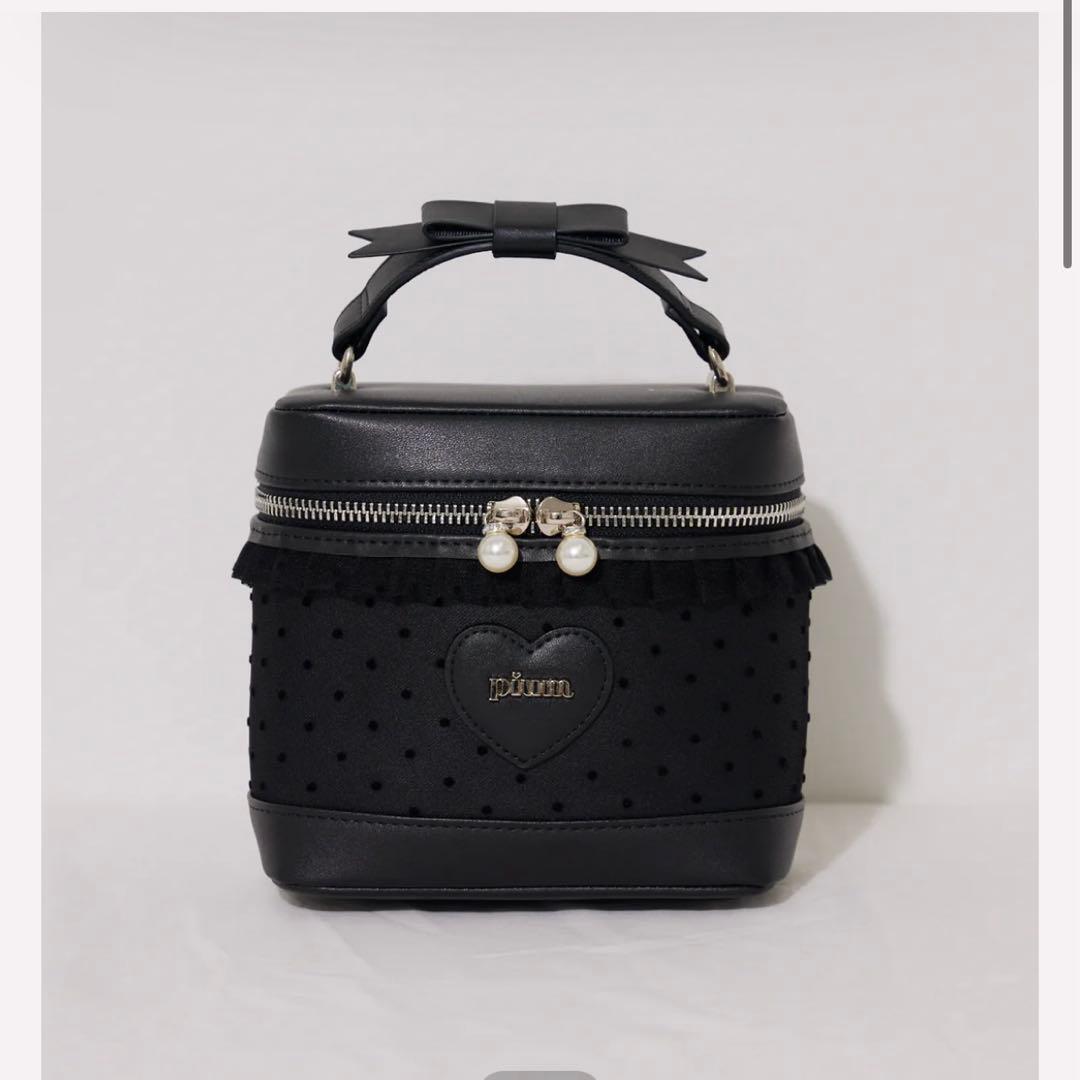 【新品】pium ハートドットチュールバニティ　ブラック