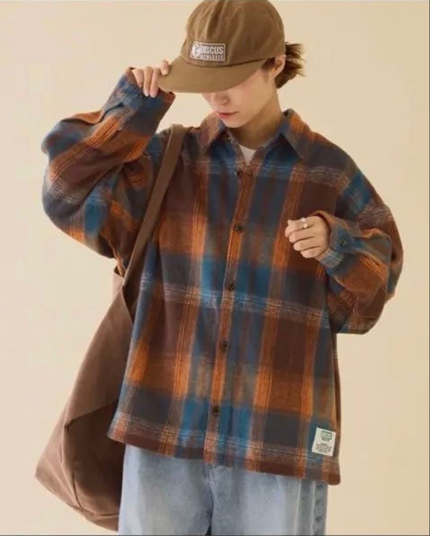 【DISCUS】シャギーチェックシャツジャケット