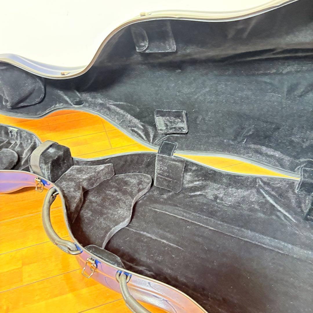 【美品・送料込み】キャスター付き チェロ用 ハードケース ブルー