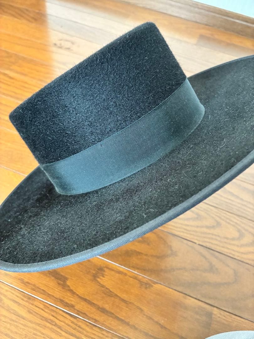 フラメンコ衣装ブラック コルドベス ハット帽子 黒シンプル