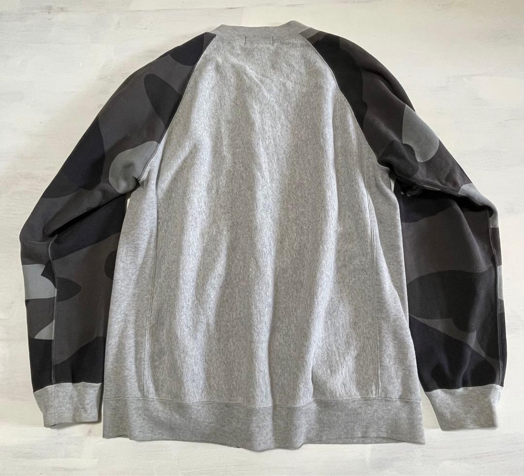 A BATHING APE HEATHER GRAY CAMO スタジャン