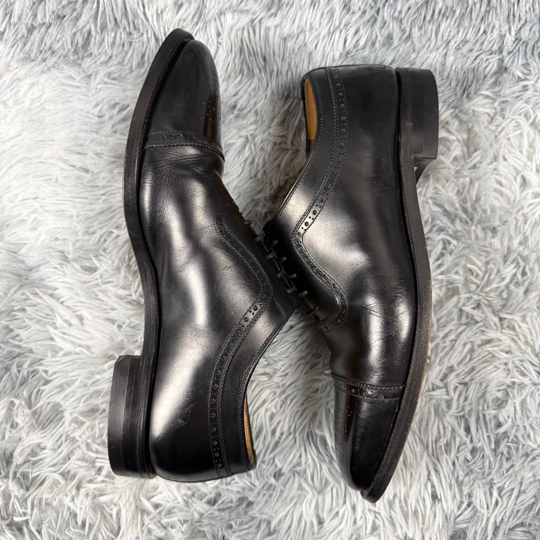 美品 SCOTCH GRAIN ストレートチップ メダリオン 黒 26cm 革靴