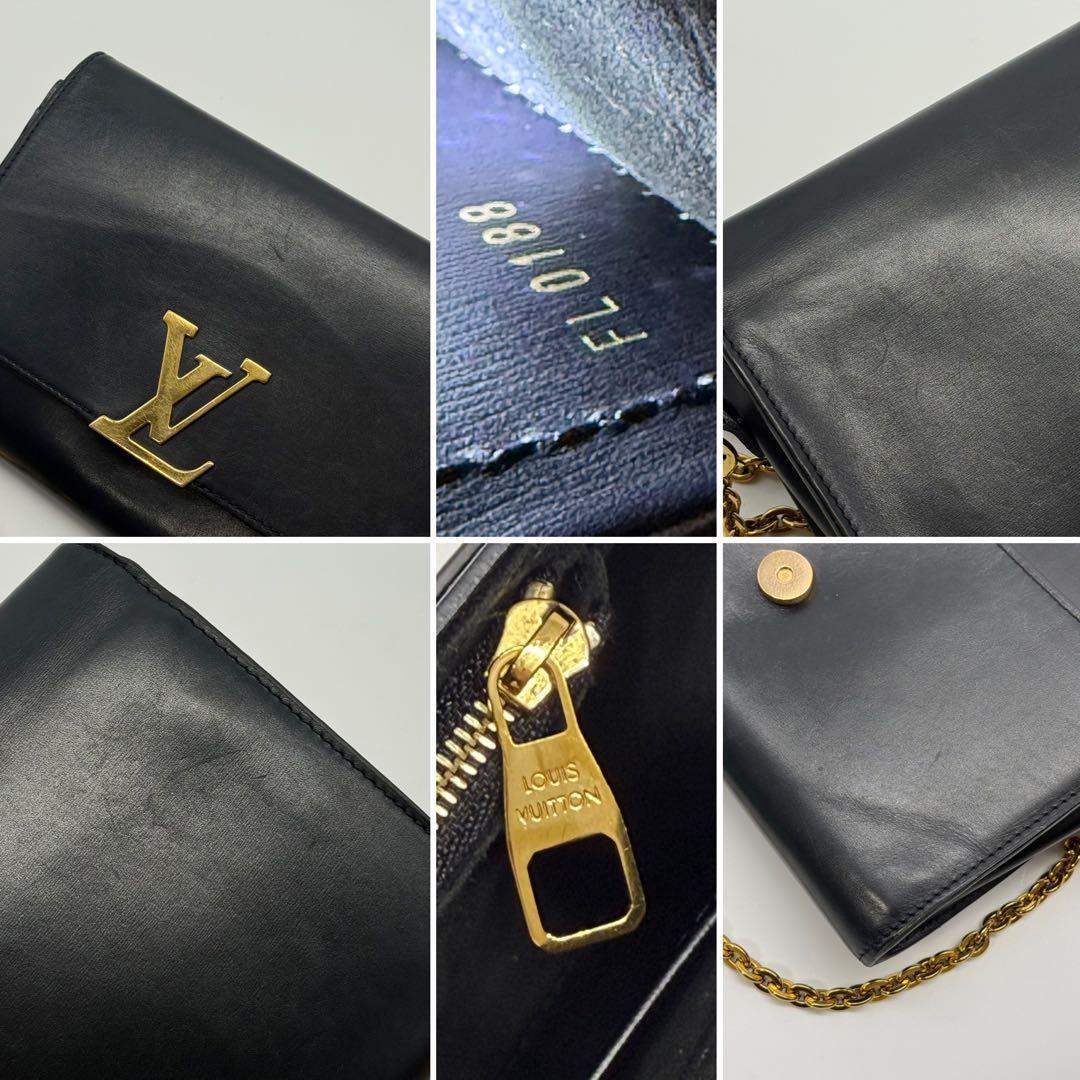 良品✨ルイヴィトン ポシェット ルイーズMM チェーンショルダーバッグ ロゴ金具