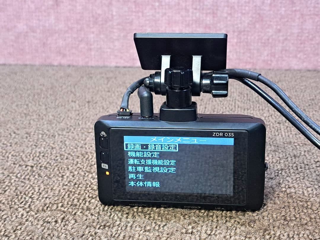 配線新品・駐車監視◆コムテック前後ドライブレコーダー ZDR 035 ★動作良好