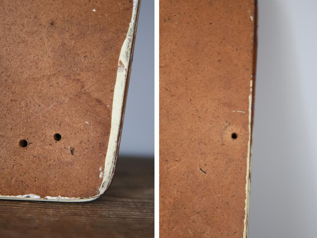 英国アンティークチーク古木ウォールミラー/木製壁掛け鏡/立鏡/姿見(92-43)