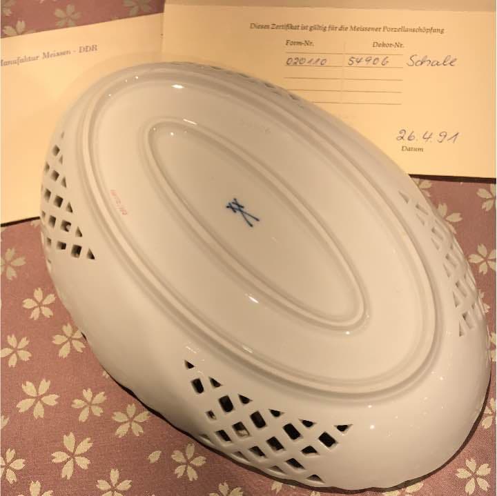 未使用品！ ☆マイセン☆ バラ プレート お皿 ギャランティ付き！