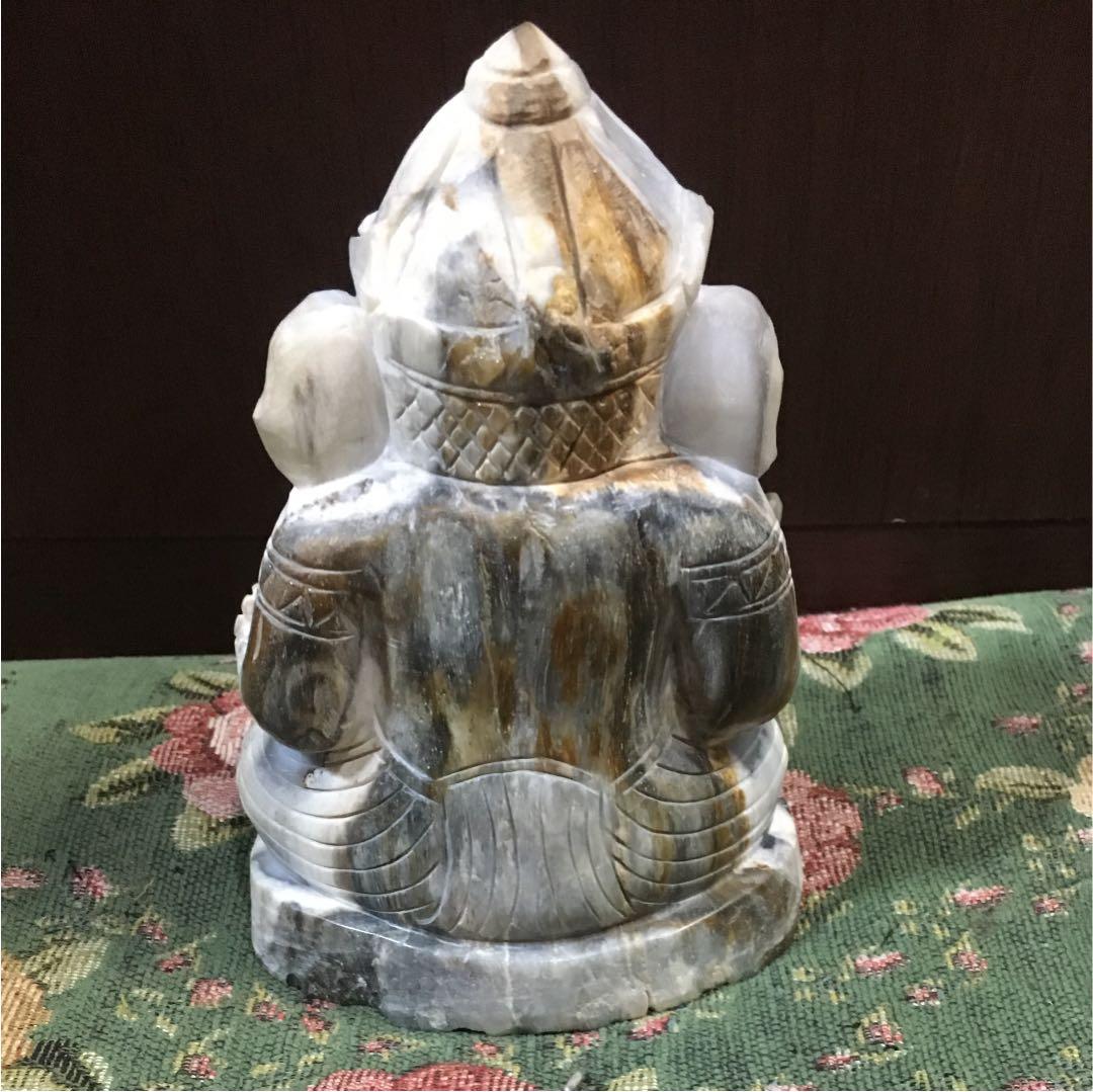 世界に一つ超希少 翡翠 (ヒスイ) ピンクの像 ガネーシャ