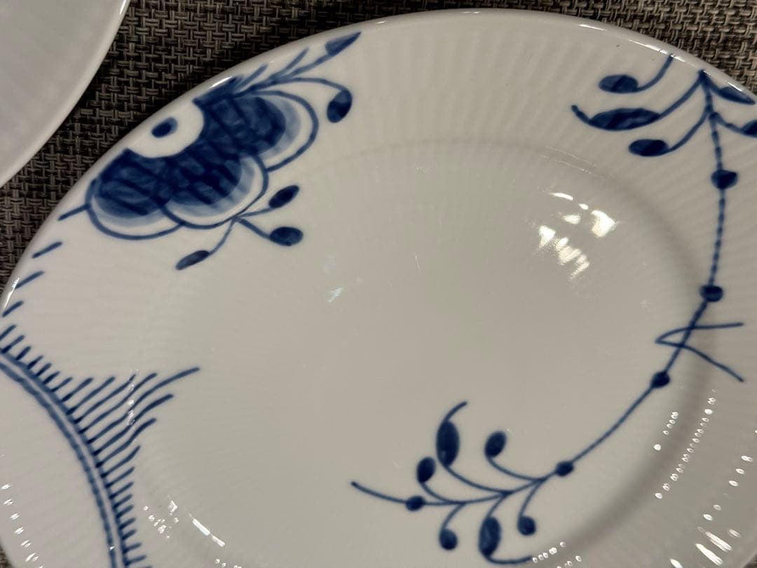 ロイヤルコペンハーゲン ブルーフルーテッド メガ プレート 22cm 2枚