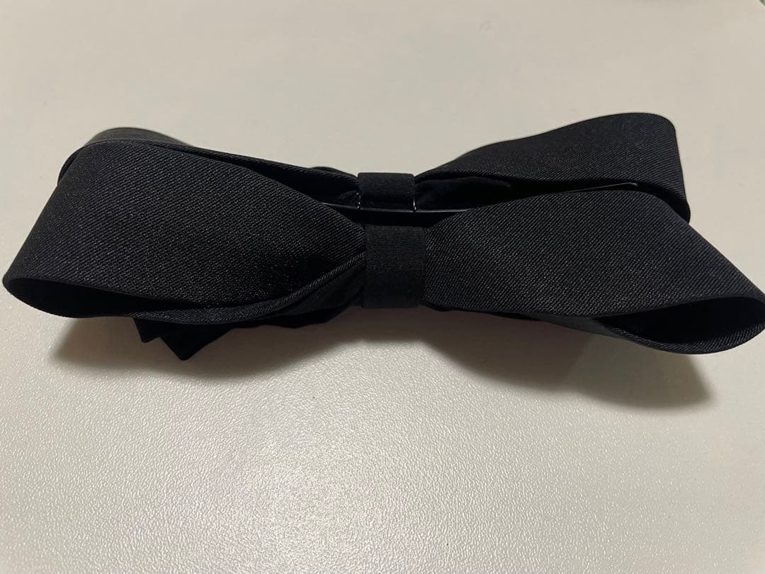 コンプレックスビス　 プレーンリボン　バナナクリップ(ブラック)