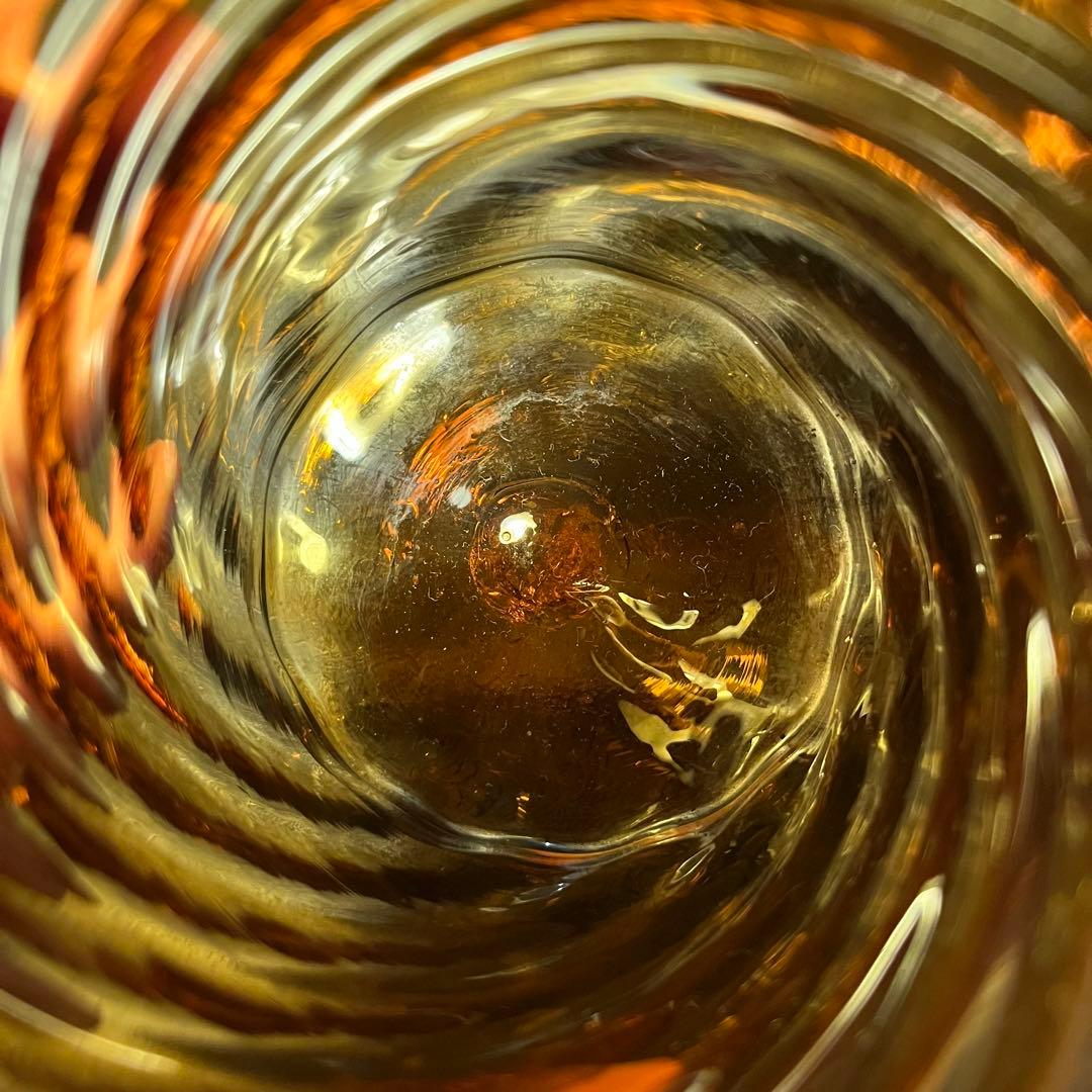 ☆アンティーク☆花瓶☆水差し☆存在感増し増しの琥珀色☆アンバーガラス☆