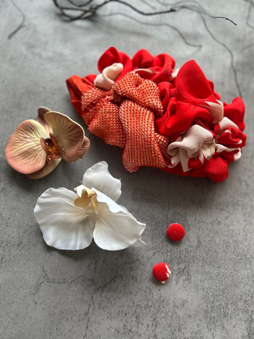 c*a様 七五三　七五三髪飾り　ヘッドドレス　着物髪飾り　リメイク髪飾り015