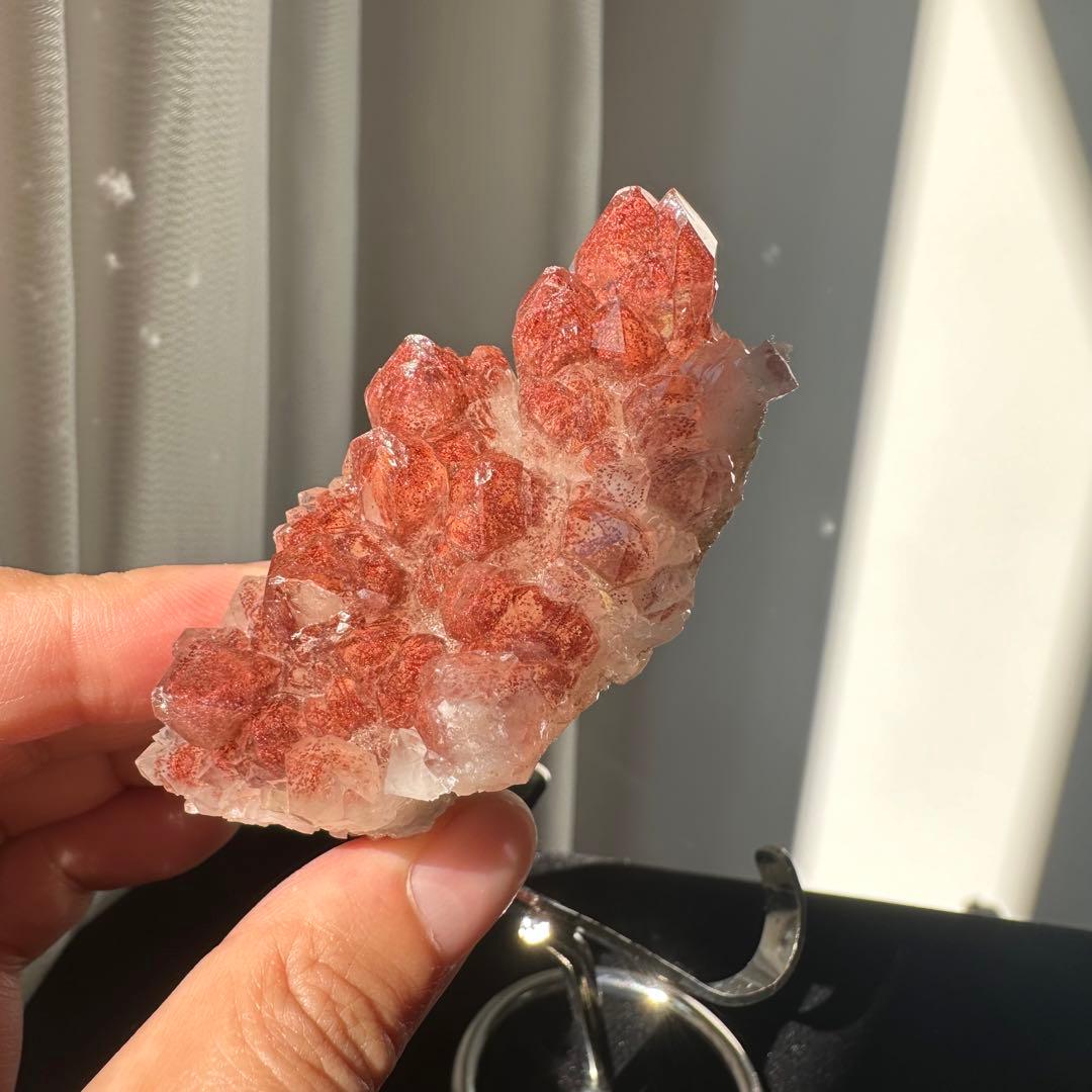 天然石赤水晶のクラスター　置物NO.090304