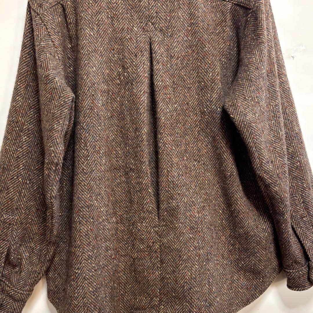 美品80sエルエルビーン　USA製　ヘリンボーンネップツイードジャケット　ウール