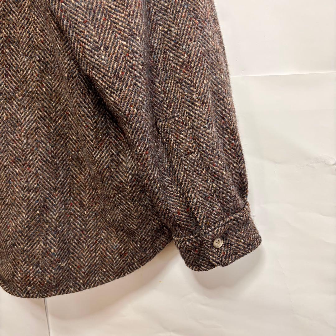 美品80sエルエルビーン　USA製　ヘリンボーンネップツイードジャケット　ウール