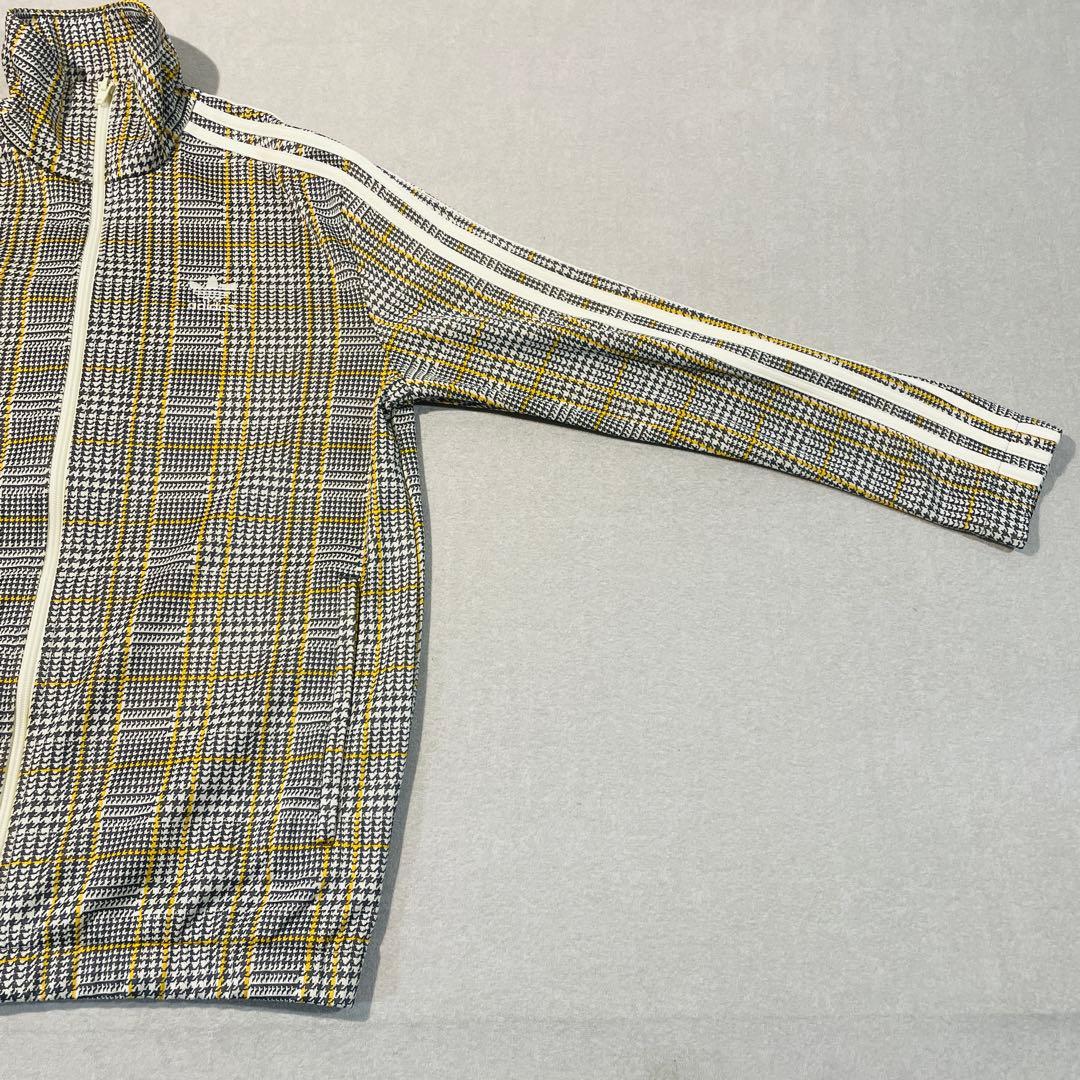 【極美品!】adidasオリジナルス千鳥格子 トラックジャケットLトレフォイル