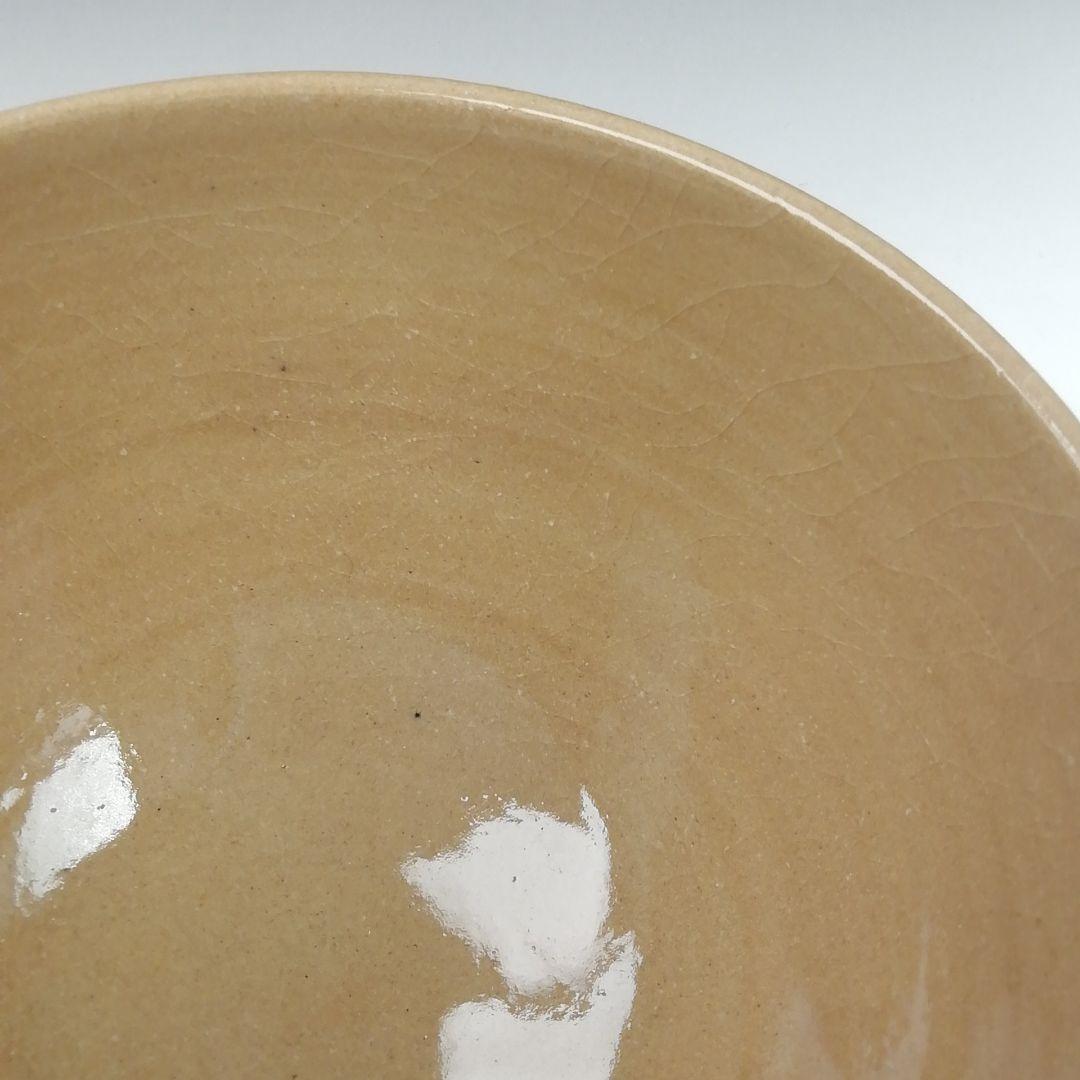 Ｗ２２７　茶碗　『波に海老』『高槻古曽部焼』『寒川義崇 造』共箱　抹茶碗　茶道具