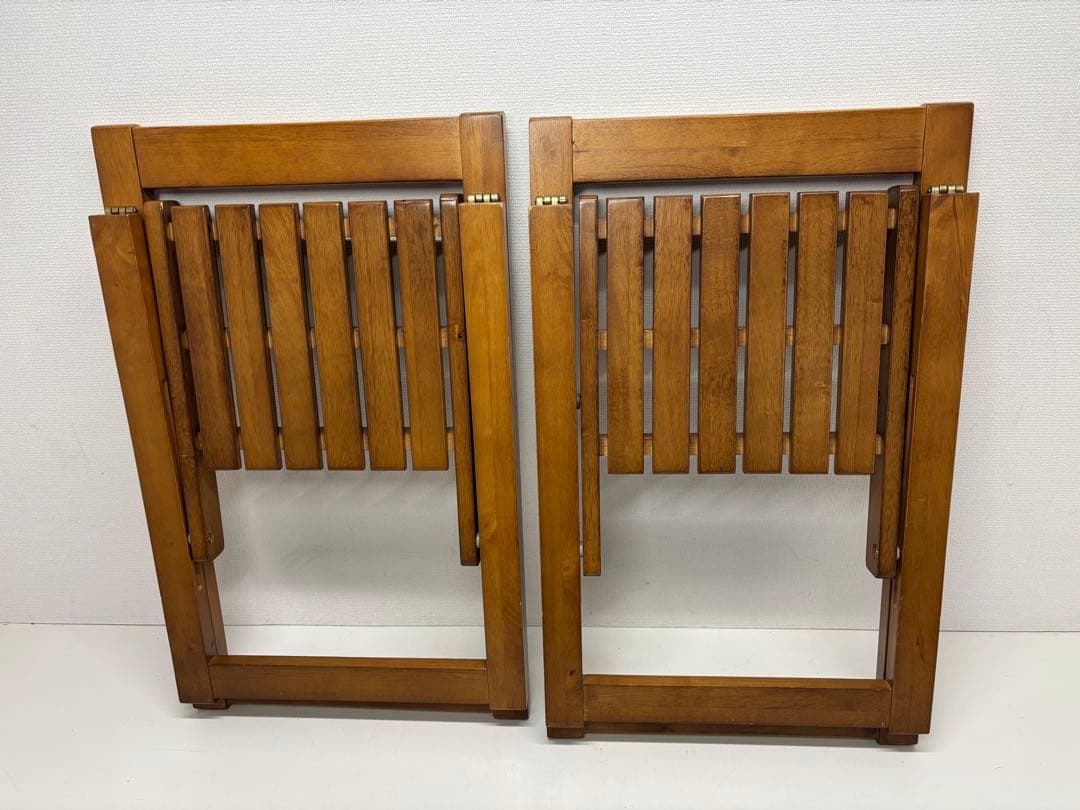 木製 折り畳み椅子 フォールディングチェア 折り畳み式 木製チェア 2脚