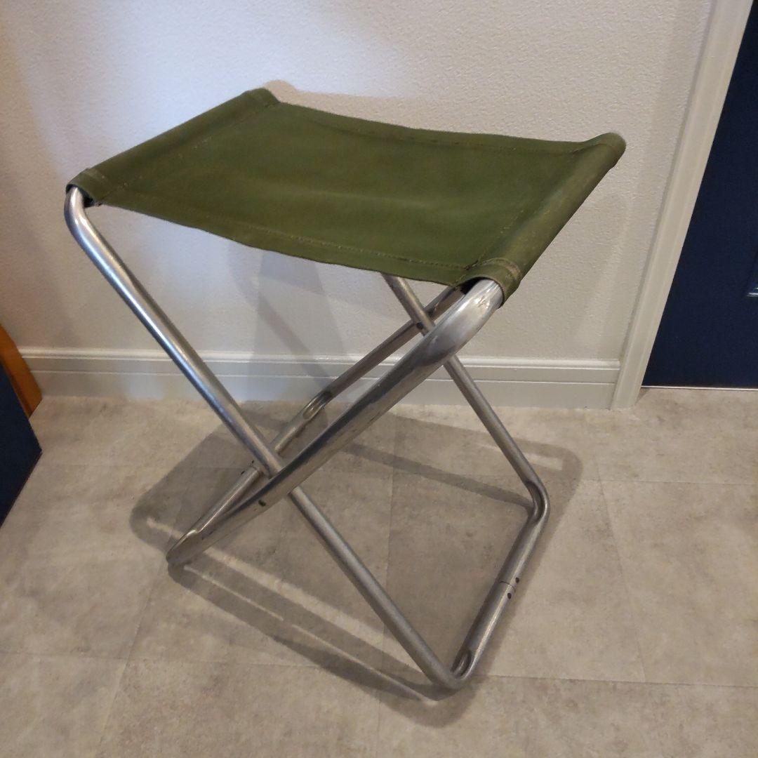 ビンテージ フォールディングチェア スツール 軍物 希少!!