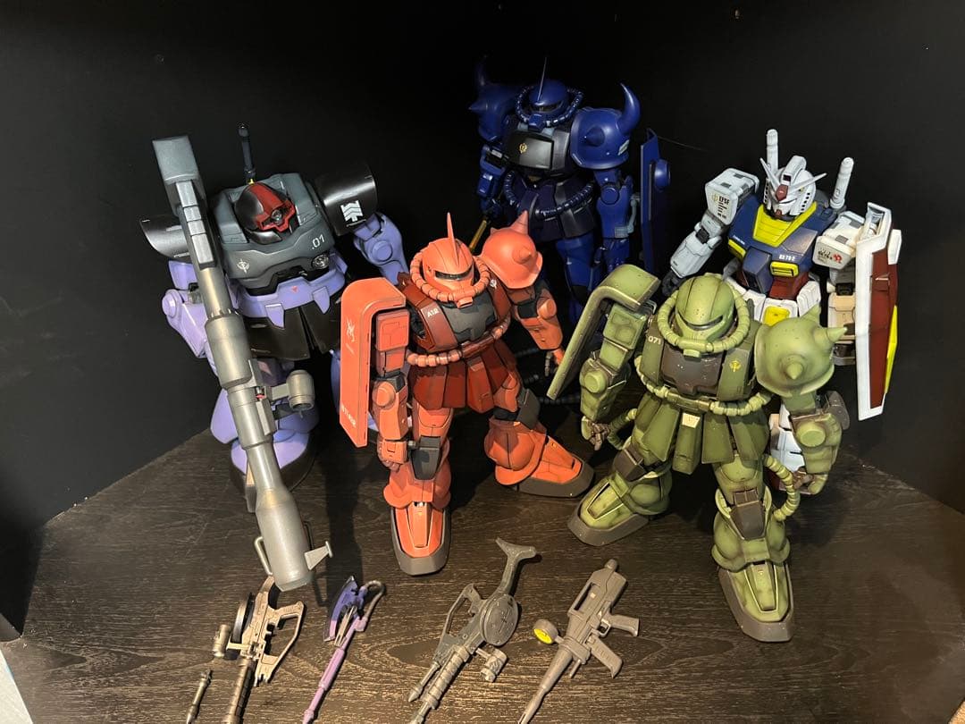 【ジャンク品】1/60 ガンダム、ドム、グフ、ザク、シャア専用ザク　※まとめ売り