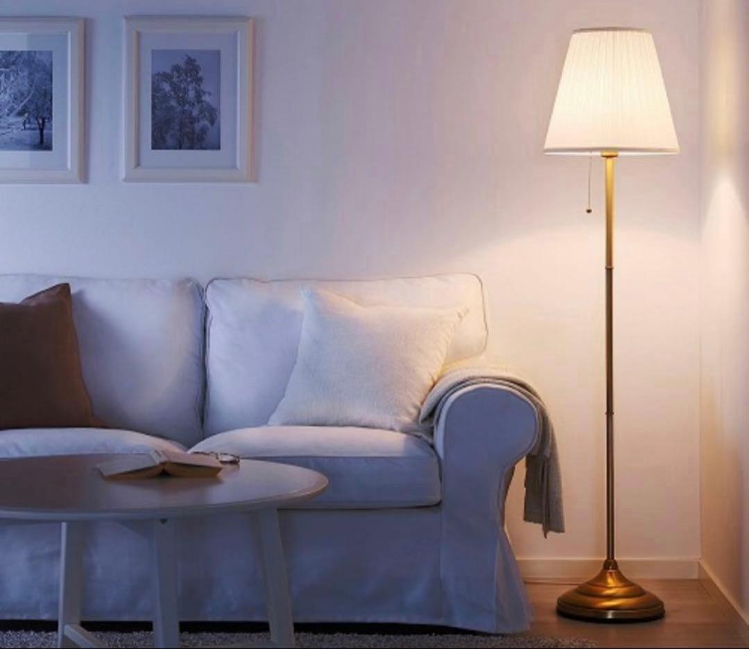 IKEA イケア フロアランプ 真ちゅう ホワイト