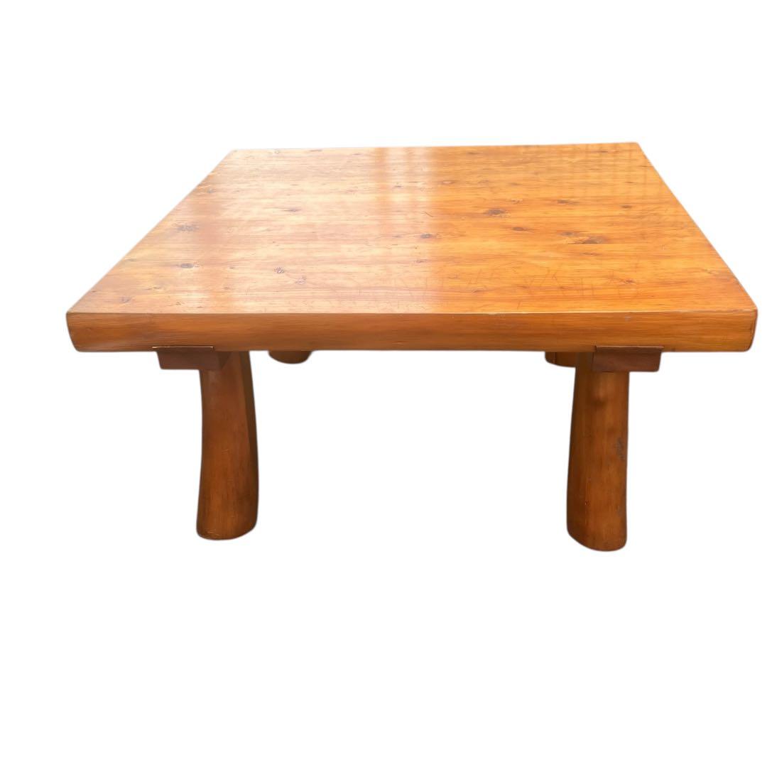 【アンティーク】欅の一枚板テーブル 小振りのカフェテーブル　センターテーブル