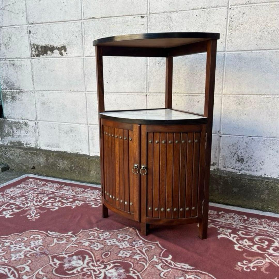 古家具ビンテージ品◾️karimoku カリモク 木製棚 飾り棚 ディスプレイ台