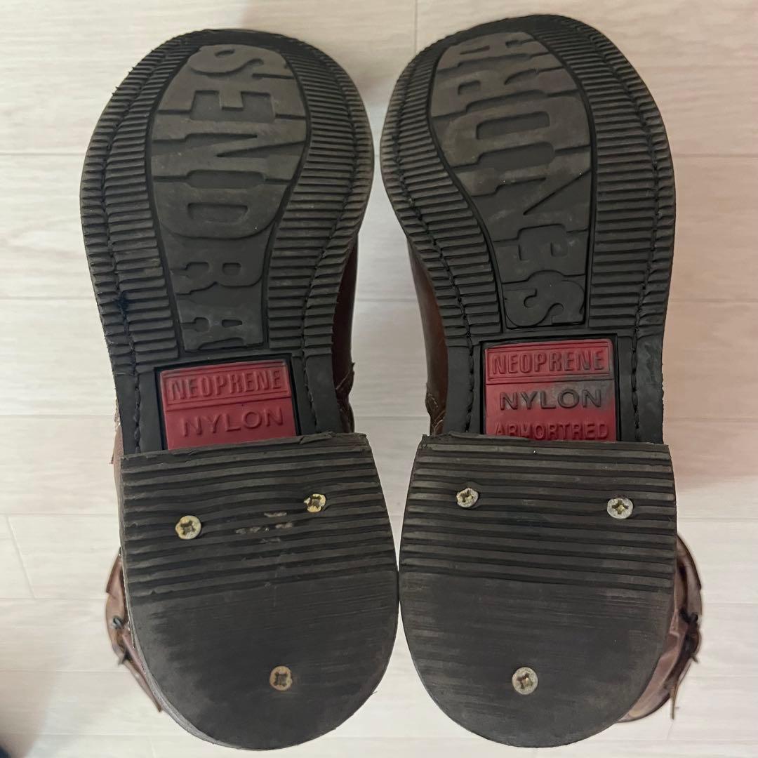 【ベッカム愛用】センドラ Sendra エンジニアブーツ ロゴ刺繍 漢 EU40