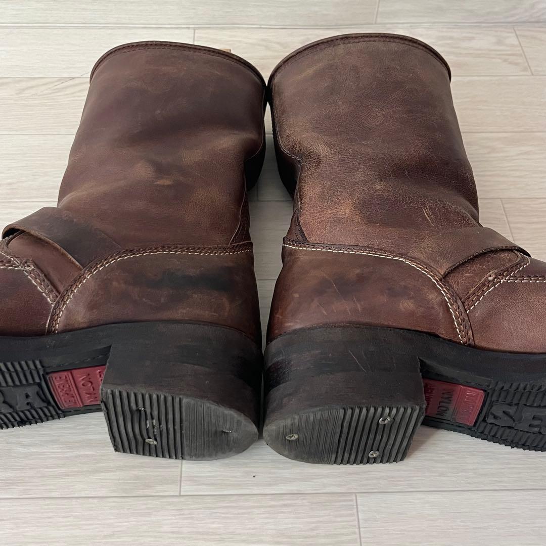 【ベッカム愛用】センドラ Sendra エンジニアブーツ ロゴ刺繍 漢 EU40