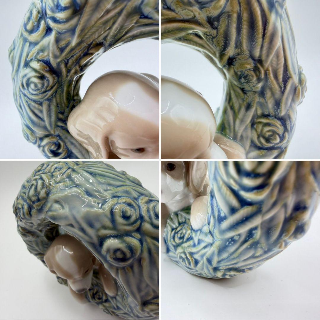 廃盤☆リヤドロ ナチュラルフレーム 仔犬 PUPPY 置物 陶器 LLADRO