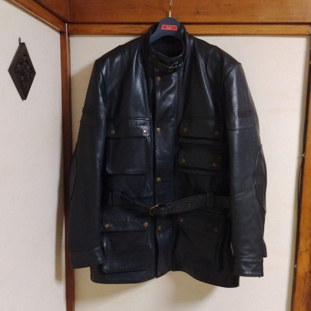 カドヤ kadoya ゴートスキンレザー ジャケット L　キルテングインナー付