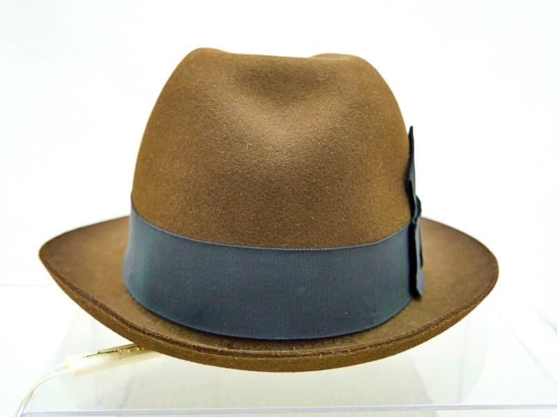 ★未使用　サルバトーレフェラガモ　ボルサリーノタイプ　ハット　茶　ラビットファー