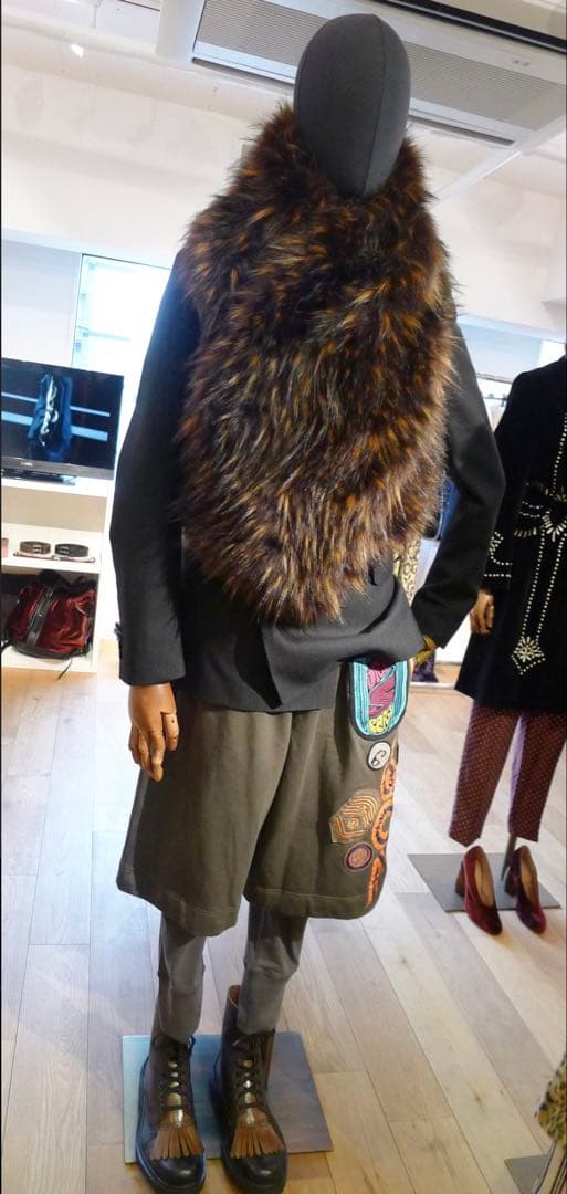 レア Dries Van Noten ファーストール ドリスヴァンノッテン