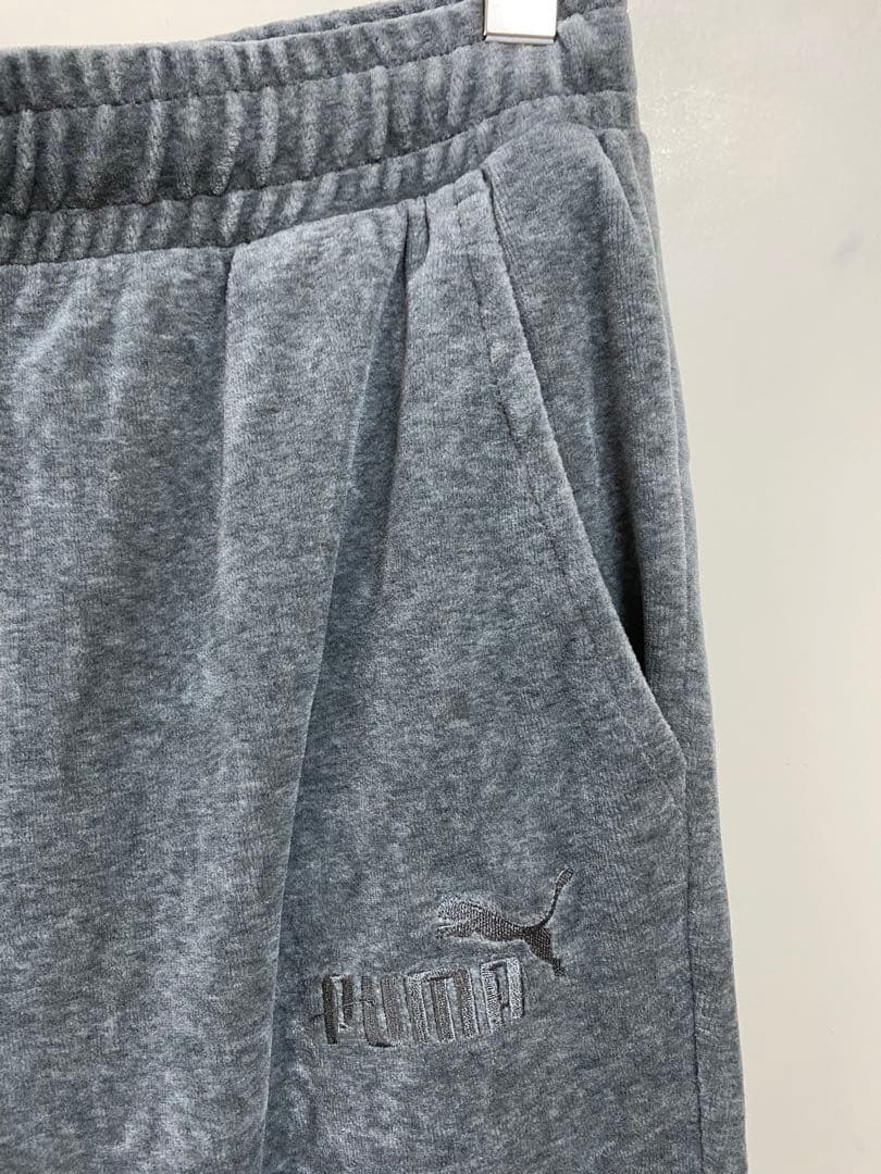 Y2K PUMA ベロア セットアップ 上下 メンズ グレー トラックジャケット