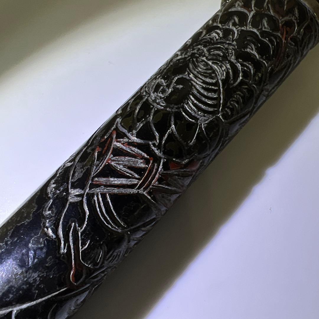 江戸時代　堆黒煙管筒　46g 東Y8-0123☆2F