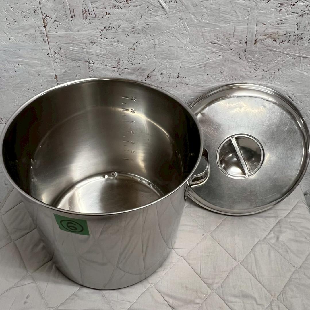 業務用 ステンレス製 寸胴鍋 両手鍋 厨房 厨房機器 店舗 ⑥ A0641