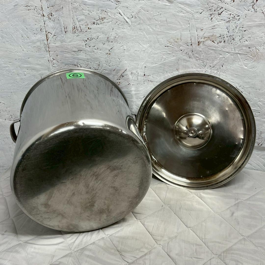 業務用 ステンレス製 寸胴鍋 両手鍋 厨房 厨房機器 店舗 ⑥ A0641