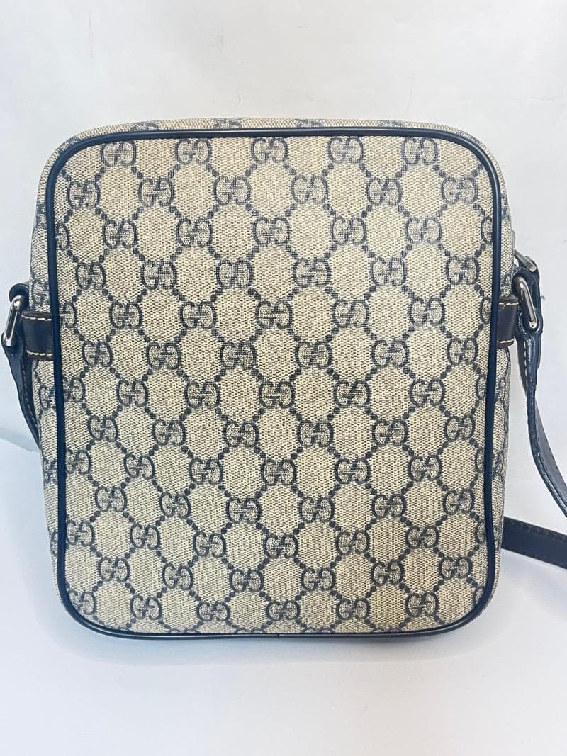 GUCCI グッチ GGスプリーム ショルダーバッグ ネイビー